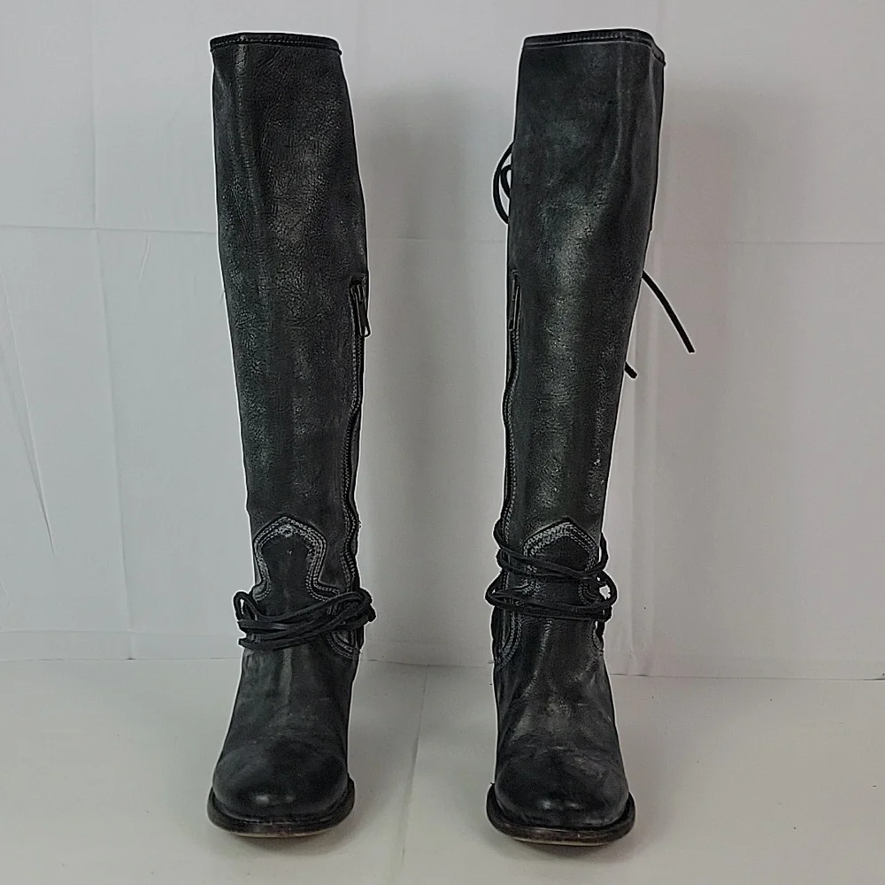 Freebird By Steven Coal Tall Lace-up Women's Boots - Picture 8 of 12
